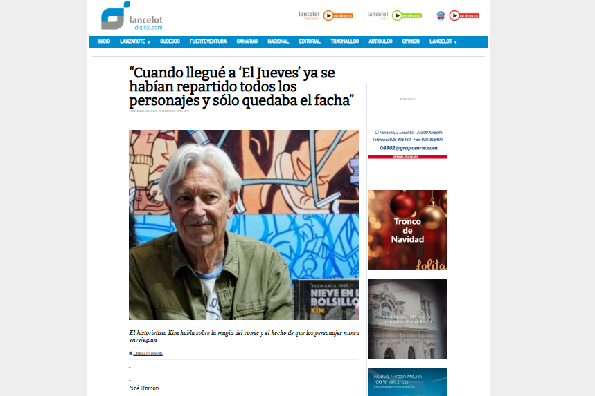 LANCELOT DIGITAL | “Cuando llegué a ‘El Jueves’ ya se habían repartido todos los personajes y sólo quedaba el facha”