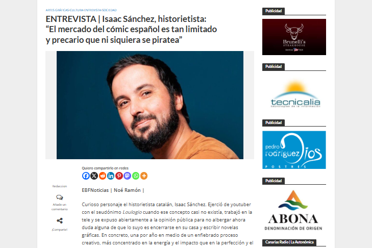 EL BLOGO FEROZ | ENTREVISTA | Isaac Sánchez, historietista: “El mercado del cómic español es tan limitado y precario que ni siquiera se piratea”
