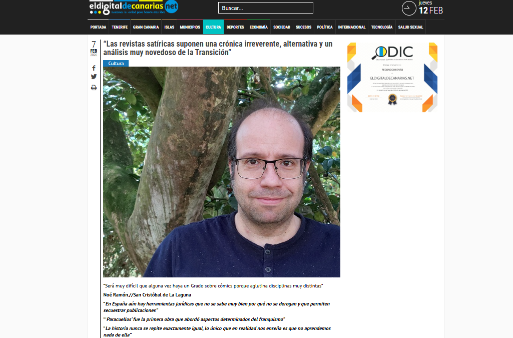 EL  DIGITAL DE CANARIAS.NET | “Las revistas satíricas suponen una crónica irreverente, alternativa y un análisis muy novedoso de la Transición”
