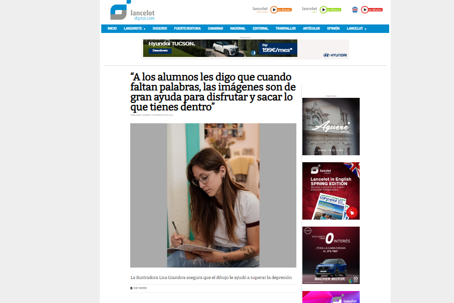 LANCELOT DIGITAL.COM | “A los alumnos les digo que cuando faltan palabras, las imágenes son de gran ayuda para disfrutar y sacar lo que tienes dentro”