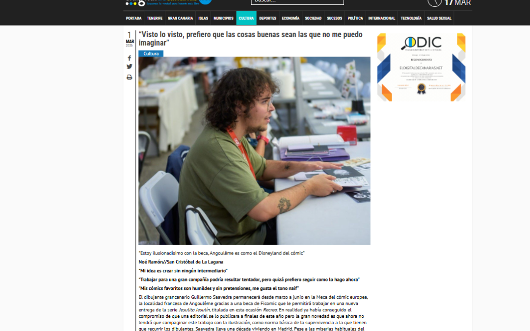 EL DIGITAL DE CANARIAS.NET | “Visto lo visto, prefiero que las cosas buenas sean las que no me puedo imaginar”