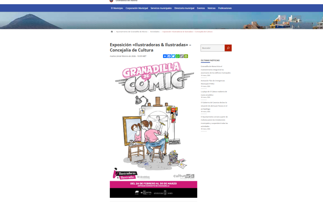 ILUSTRE AYUNTAMIENTO DE GRANADILLA DE ABONA | Exposición «Ilustradoras & Ilustradas» – Concejalía de Cultura