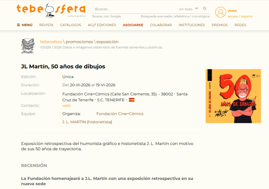 TEBEOSFERA | JL Martín, 50 años de dibujos