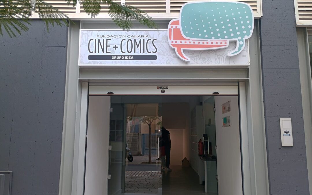 La Fundación Cine+Cómics instala el cartel de su nueva sede