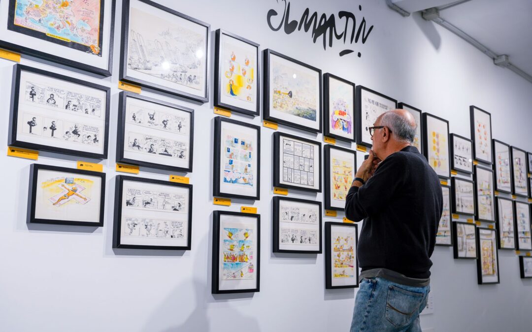 JL Martín visita su exposición ’50 años de dibujos’