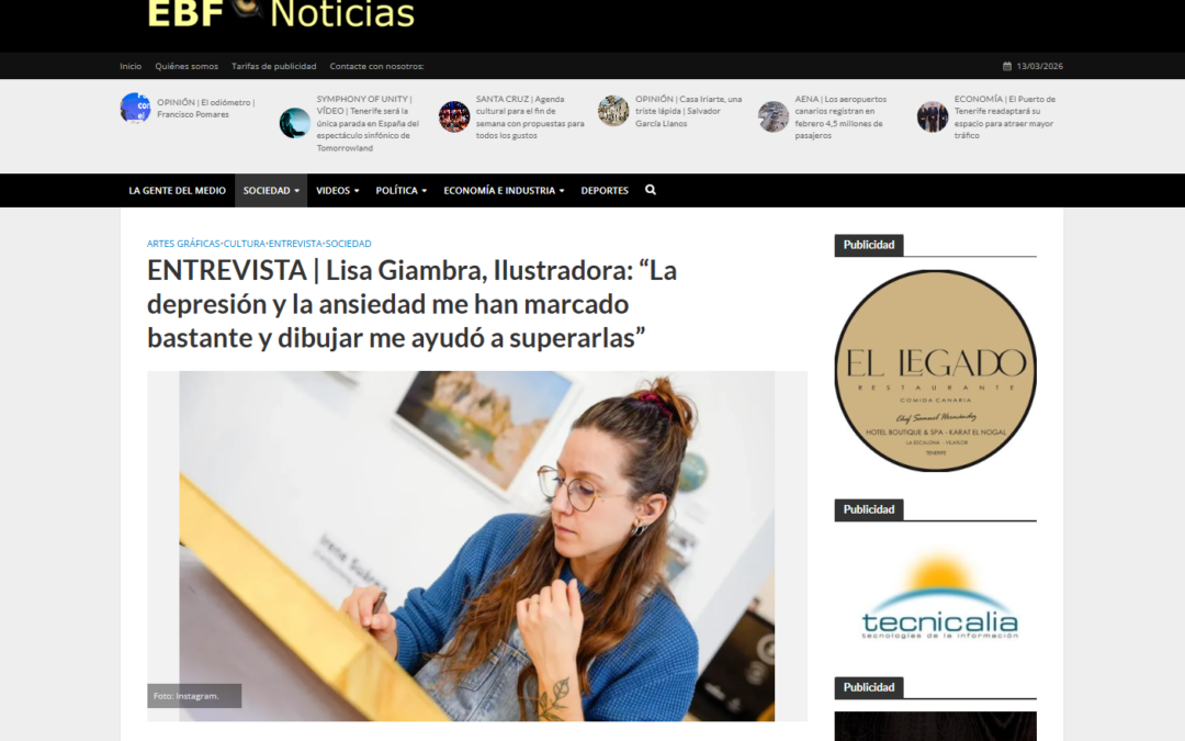 EL BLOGO FEROZ | ENTREVISTA | Lisa Giambra, Ilustradora: “La depresión y la ansiedad me han marcado bastante y dibujar me ayudó a superarlas”