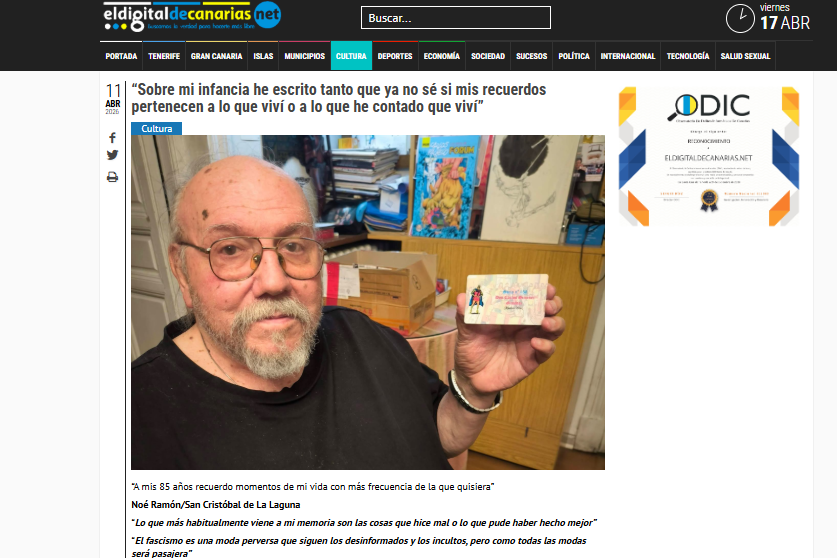 EL DIGITAL DE CANARIAS.NET | “Sobre mi infancia he escrito tanto que ya no sé si mis recuerdos pertenecen a lo que viví o a lo que he contado que viví”