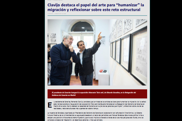 LA VOZ DE TENERIFE NORTE | Clavijo destaca el papel del arte para “humanizar” la migración y reflexionar sobre este reto estructural