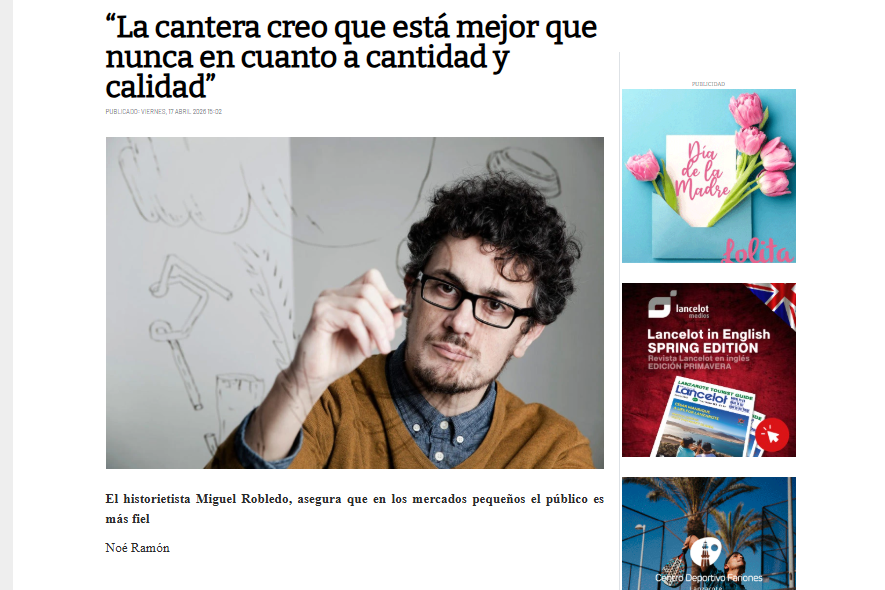 LANCELOT DIGITAL | “La cantera creo que está mejor que nunca en cuanto a cantidad y calidad”