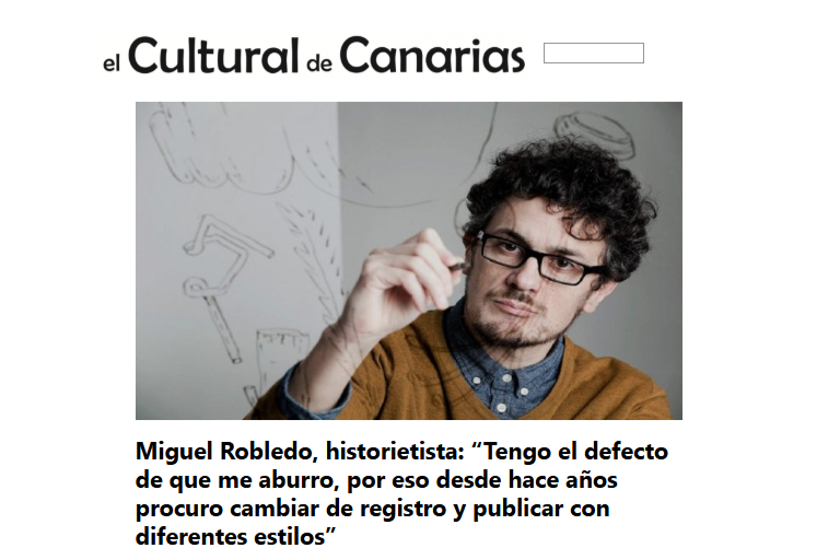 EL CULTURAL DE CANARIAS | Miguel Robledo, historietista: “Tengo el defecto de que me aburro, por eso desde hace años procuro cambiar de registro y publicar con diferentes estilos”