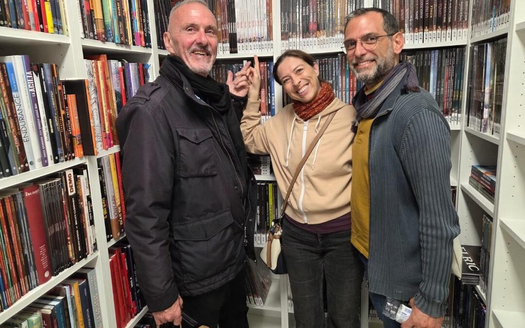Cristina Mormile y Jean-François Di Giorgio, autores de ‘Samurái’, visitan la sede de la Fundación Cine+Cómics