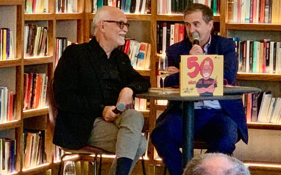 José Luis Martín celebra medio siglo de vida dedicada al dibujo rodeado de familia y amigos