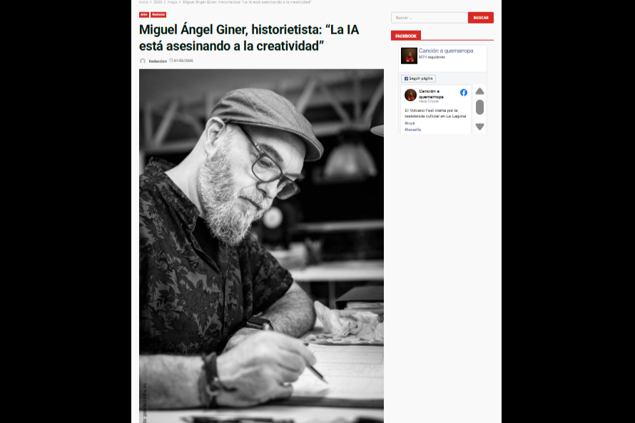 CANCIÓN A QUEMARROPA | Miguel Ángel Giner, historietista: “La IA está asesinando a la creatividad”