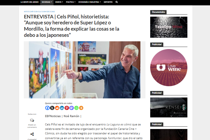 EL BLOGO FEROZ | ENTREVISTA | Cels Piñol, historietista: “Aunque soy heredero de Super López o Mordillo, la forma de explicar las cosas se la debo a los japoneses”