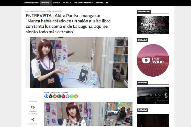 EL BLOGO FEROZ | ENTREVISTA | Akira Pantsu, mangaka: “Nunca había estado en un salón al aire libre con tanta luz como el de La Laguna, aquí se siento todo más cercano”