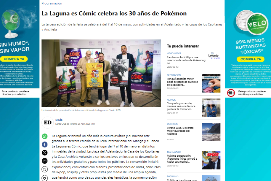 EL DÍA | La Laguna es Cómic celebra los 30 años de Pokémon