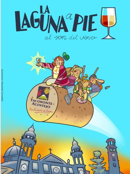 Eduardo González ilustra el cartel de las rutas de La Laguna a Pie del Extra de Verano Tacoronte-Acentejo