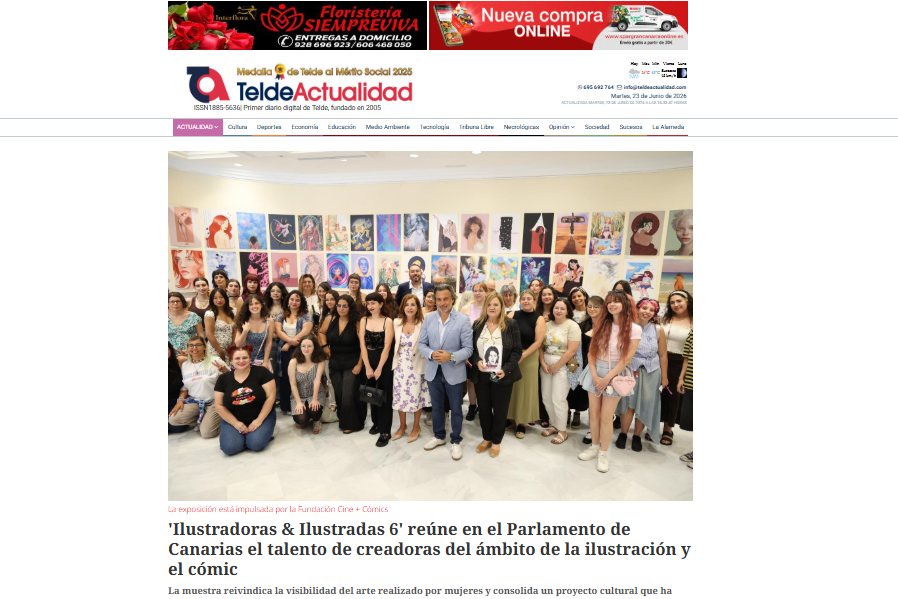 TELDE ACTUALIDAD |  ‘Ilustradoras & Ilustradas 6’ reúne en el Parlamento de Canarias el talento de creadoras del ámbito de la ilustración y el cómic