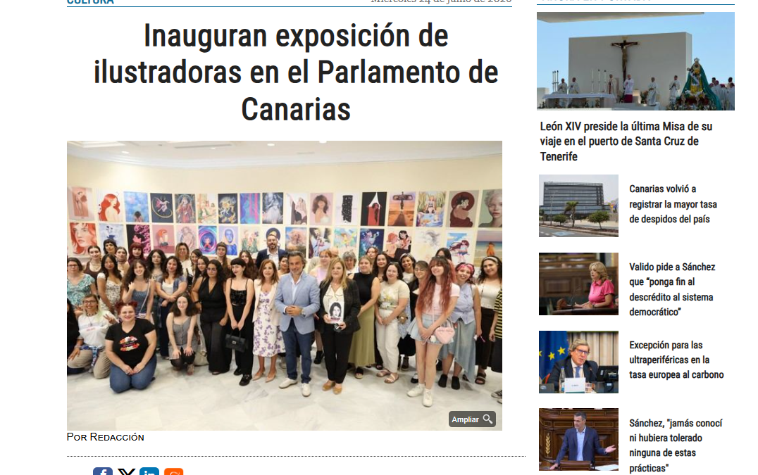 CANARIAS DIARIO | Inauguran exposición de ilustradoras en el Parlamento de Canarias