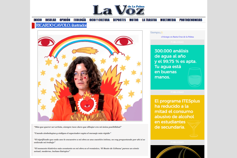 LA VOZ DE LA PALMA | RICARDO CAVOLO, ilustrador