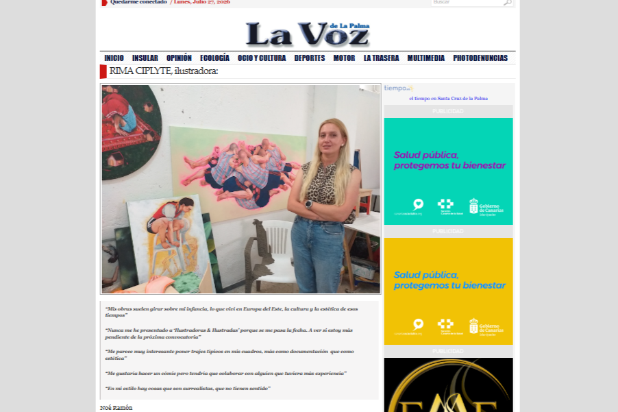 LA VOZ DE LA PALMA | RIMA CIPLYTE, ilustradora: