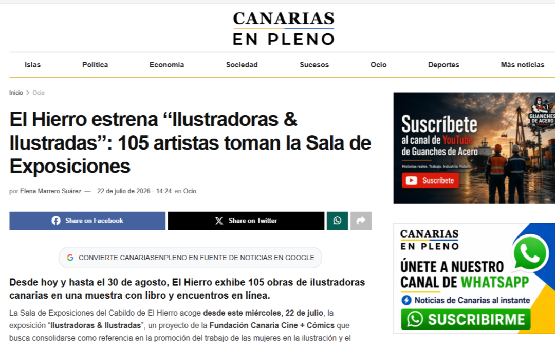 CANARIAS EN PLENO | El Hierro estrena “Ilustradoras & Ilustradas”: 105 artistas toman la Sala de Exposiciones