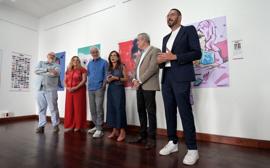 La Diputada del Común, Dolores Padrón, y el presidente herreño, Alpidio Armas, inauguran la exposición de Ilustradoras & Ilustradas en El Hierro