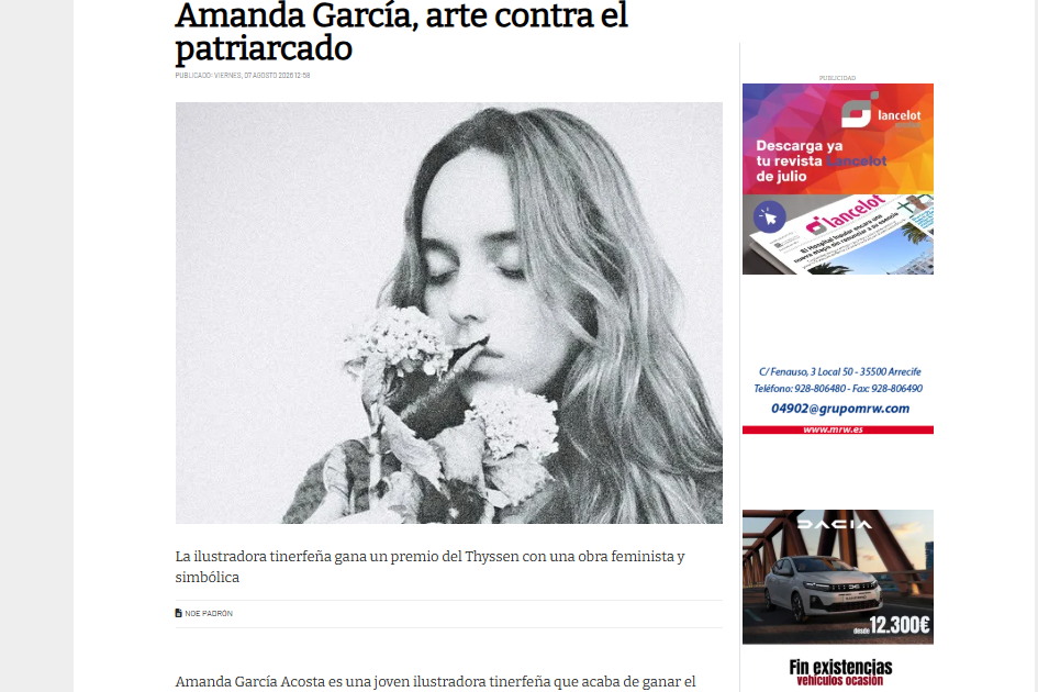 LANCELOT DIGITAL   | Amanda García, arte contra el patriarcado