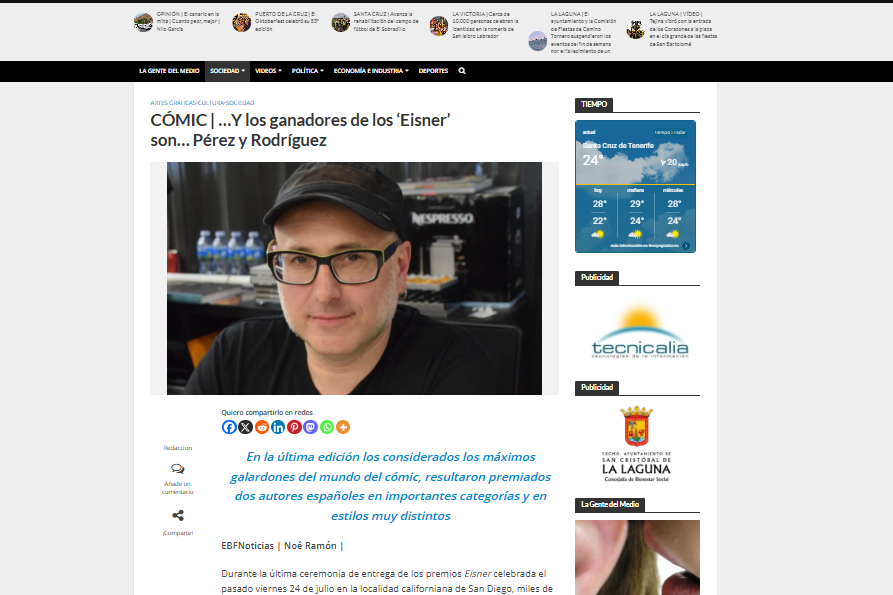 EL BLOGO FEROZ | CÓMIC | …Y los ganadores de los ‘Eisner’ son… Pérez y Rodríguez