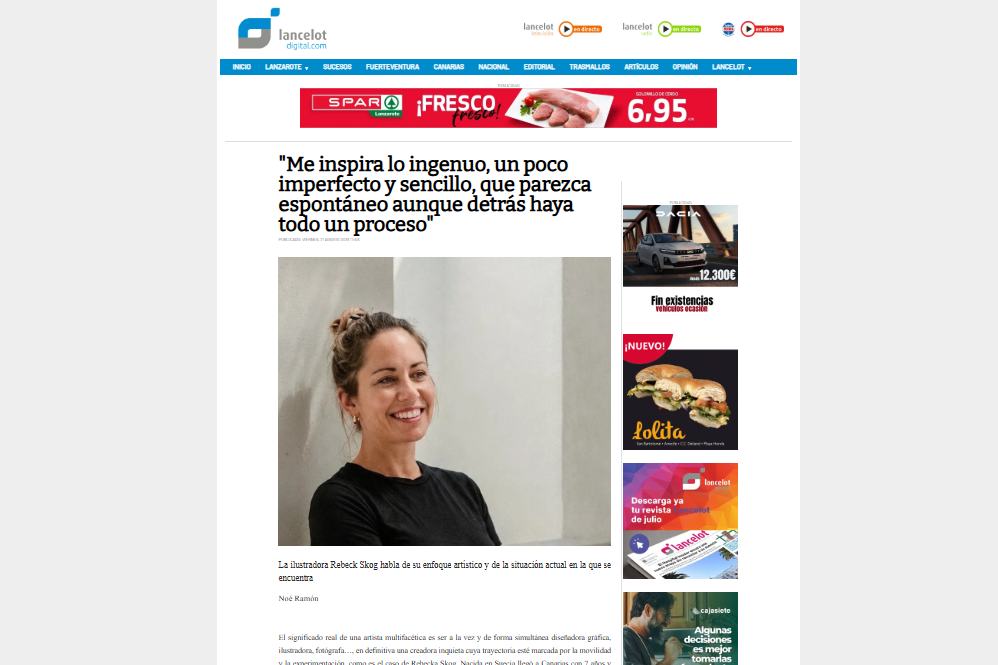 LANCELOT DIGITAL | «Me inspira lo ingenuo, un poco imperfecto y sencillo, que parezca espontáneo aunque detrás haya todo un proceso»