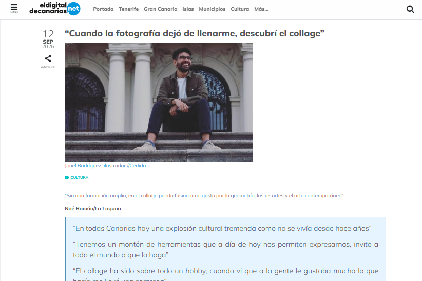EL DIGITAL DE CANARIAS.NET | “Cuando la fotografía dejó de llenarme, descubrí el collage”