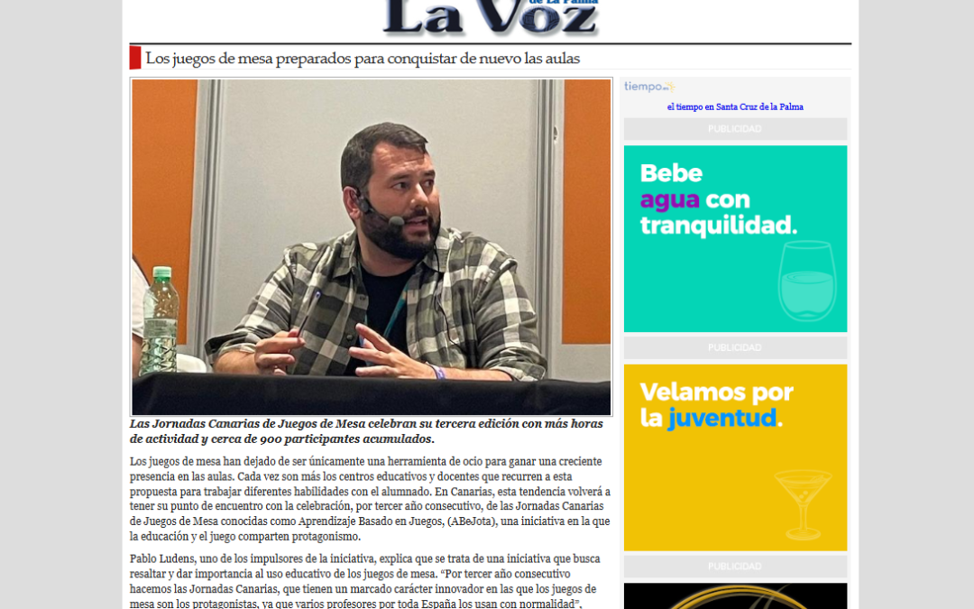 LA VOZ DE LA PALMA | Los juegos de mesa preparados para conquistar de nuevo las aulas
