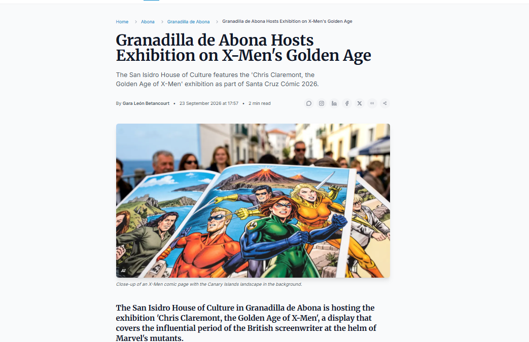 LA VOZ DE LA PALMA | Granadilla de Abona Hosts Exhibition on X-Men’s Golden Age