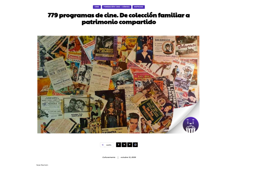 CULTURAMANÍA | 779 programas de cine. De colección familiar a patrimonio compartido