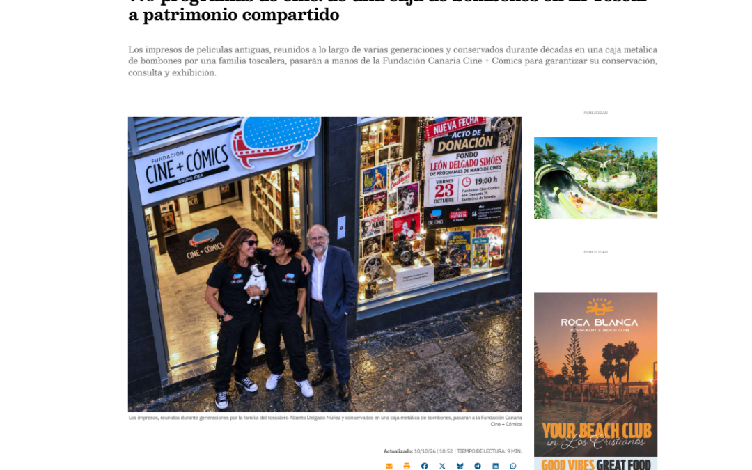 SOL DEL SUR TENERIFE | 779 programas de cine, de colección familiar a patrimonio compartido