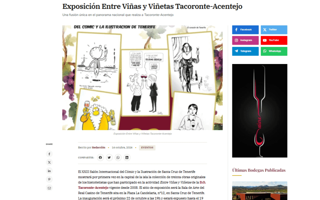 CUADERNO DE BODEGAS | Exposición Entre Viñas y Viñetas Tacoronte-Acentejo