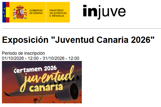 INJUVE | Exposición «Juventud Canaria 2026»