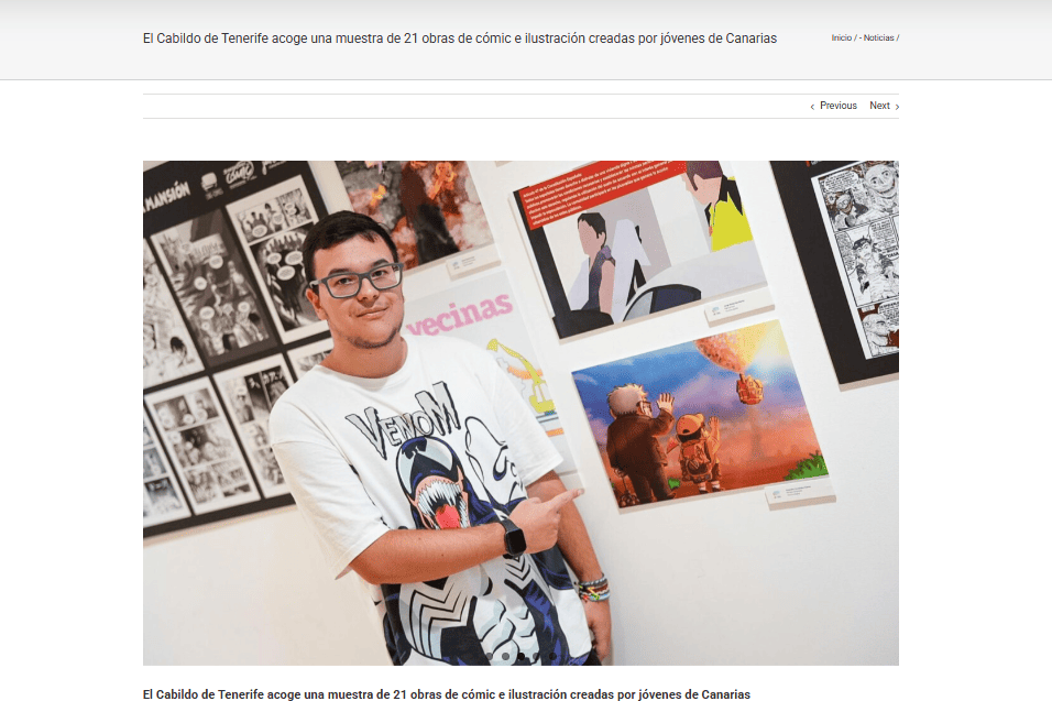 DIARIO DE TENERIFE | El Cabildo de Tenerife acoge una muestra de 21 obras de cómic e ilustración creadas por jóvenes de Canarias